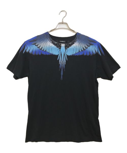 MARCELO BURLON（マルセロバーロン）MARCELO BURLON (マルセロバーロン) プリントカットソー ブラック×ブルー サイズ:Sの古着・服飾アイテム