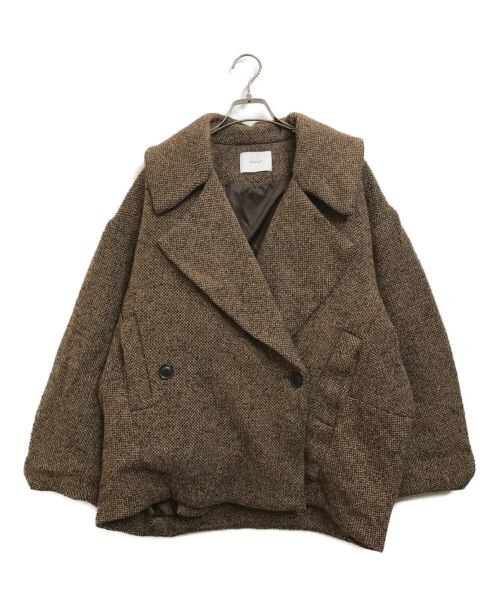 MANOF（マノフ）MANOF (マノフ) COCOON LINE SHORT COAT ブラウン サイズ:Sの古着・服飾アイテム