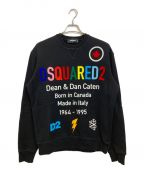 DSQUARED2ディースクエアード）の古着「D2 Rainbow Caten Sweater」｜ブラック