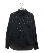 BLACK COMME des GARCONSブラック コムデギャルソン）の古着「小花刺繍シャツ」｜ブラック