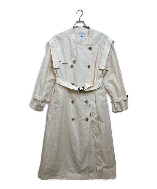 CLANE（クラネ）CLANE (クラネ) 2WAY SQUARE SLEEVE TRENCH COAT アイボリー サイズ:1の古着・服飾アイテム