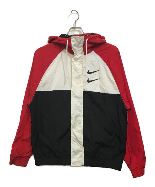 NIKE（ナイキ）NIKE (ナイキ) SWOOSH HOODY WOVEN JACKET レッド サイズ:Ｍの古着・服飾アイテム