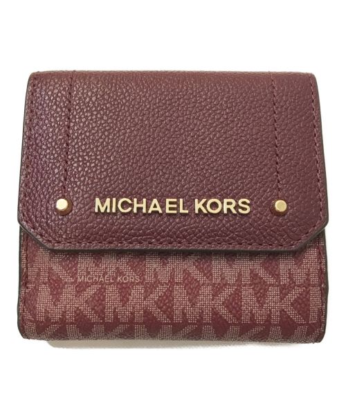 MICHAEL KORS（マイケルコース）MICHAEL KORS (マイケルコース) 3つ折り財布 ボルドーの古着・服飾アイテム