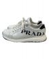 PRADA (プラダ) ロゴレザースニーカー ホワイト サイズ:9 1/2：36000円