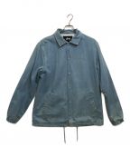 stussyステューシー）の古着「O'Dyed Bull Denim Coach Jacket　コーチジャケット」｜ブルー