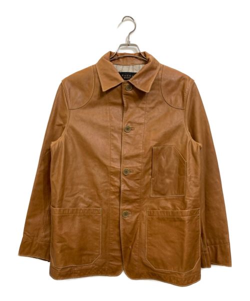 MEN'S BIGI（メンズビギ）MEN'S BIGI (メンズビギ) レザーカバーオール ブラウン サイズ:Lの古着・服飾アイテム