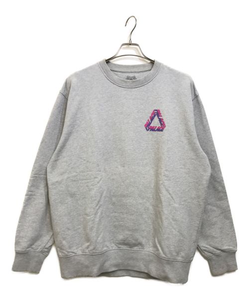 PALACE（パレス）PALACE (パレス) SPLIT P3 CREW グレー サイズ:XLの古着・服飾アイテム