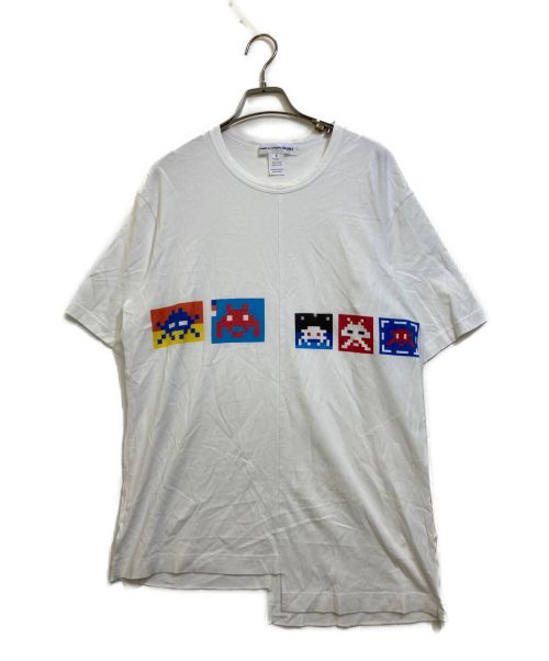 COMME des GARCONS SHIRT（コムデギャルソンシャツ）COMME des GARCONS SHIRT (コムデギャルソンシャツ) インベーダーTシャツ ホワイト サイズ:XLの古着・服飾アイテム