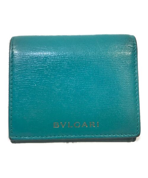 BVLGARI（ブルガリ）BVLGARI (ブルガリ) 3つ折り財布 ブルーの古着・服飾アイテム