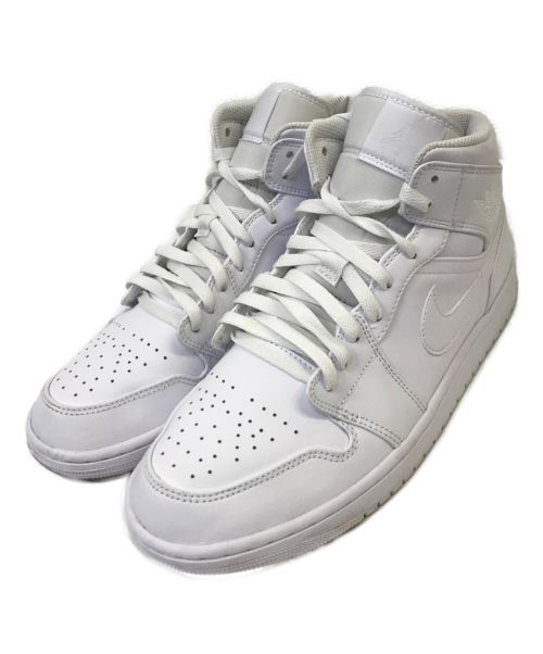 NIKE（ナイキ）NIKE (ナイキ) Air Jordan 1 Mid　Triple White　ミドルカットスニーカー Triple White サイズ:28の古着・服飾アイテム