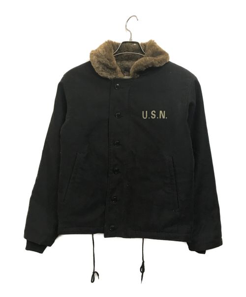 U'S NAVY（ユーエスネイビー）U'S NAVY (ユーエスネイビー) N-1デッキジャケット ブラック サイズ:32の古着・服飾アイテム