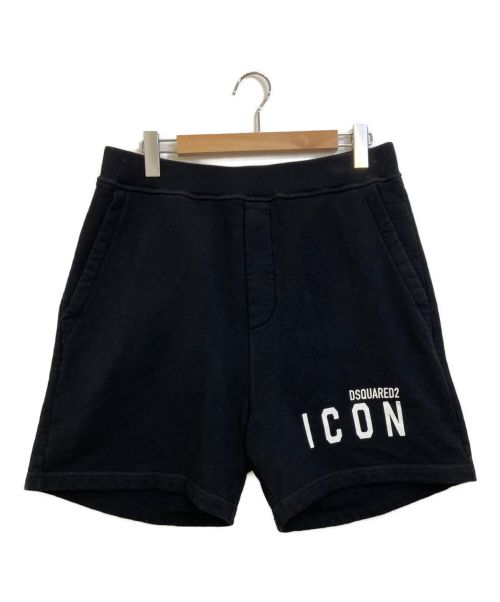 DSQUARED2（ディースクエアード）DSQUARED2 (ディースクエアード) Be Icon Relax Shorts　ハーフパンツ ブラック サイズ:Lの古着・服飾アイテム