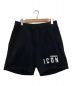 DSQUARED2（ディースクエアード）の古着「Be Icon Relax Shorts　ハーフパンツ」｜ブラック