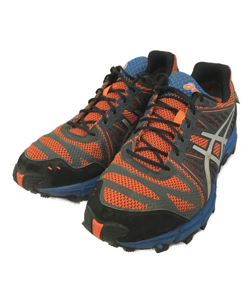 asics（アシックス）asics (アシックス) GEL-FujiTrabuco 2 G-TX ローカットスニーカー ブルー×オレンジ サイズ:28cmの古着・服飾アイテム