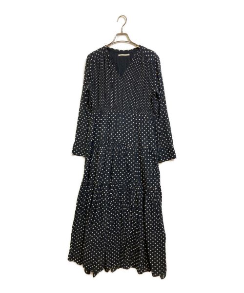 ne quittez pas（ヌキテパ）ne quittez pas (ヌキテパ) COTTON GATHER LONG DRESS コットン ギャザー ロング ドレス ワンピ ブラック サイズ:未記入の古着・服飾アイテム