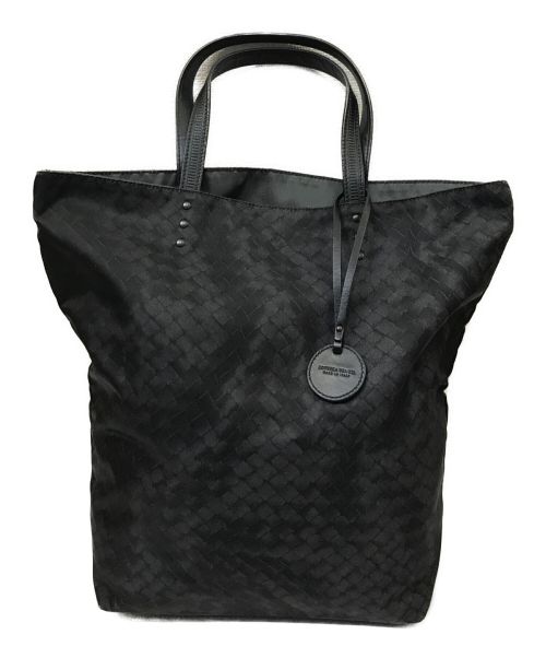 BOTTEGA VENETA（ボッテガベネタ）BOTTEGA VENETA (ボッテガベネタ) イントレチャートプリントトートバッグ ブラックの古着・服飾アイテム