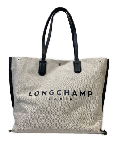 LONGCHAMP（ロンシャン）LONGCHAMP (ロンシャン) キャンバストートバッグ ホワイトの古着・服飾アイテム