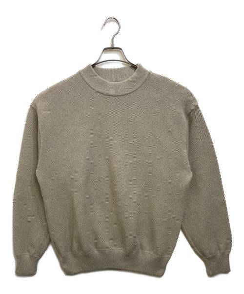 crepuscule（クレプスキュール）crepuscule (クレプスキュール) Moss Stitch Moc Neck L/S ベージュ サイズ:Sの古着・服飾アイテム