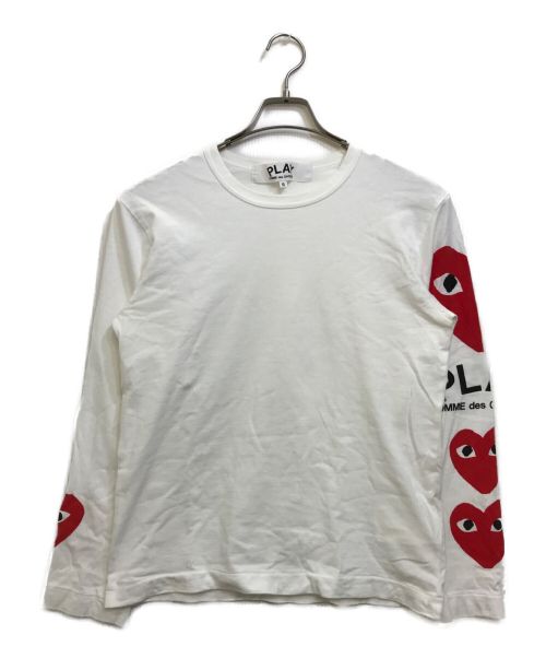 PLAY COMME des GARCONS（プレイ コムデギャルソン）PLAY COMME des GARCONS (プレイ コムデギャルソン) ロングスリーブTシャツ ホワイト サイズ:Sの古着・服飾アイテム