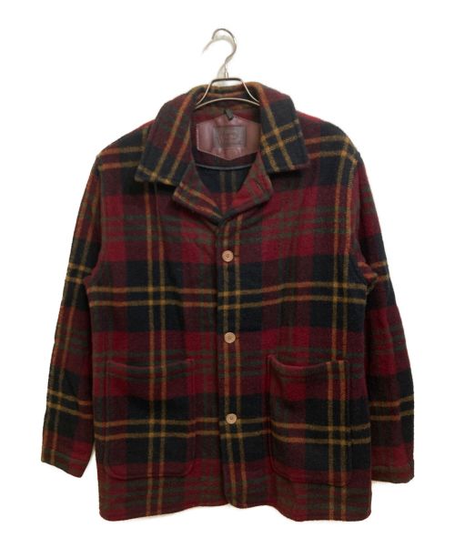 WOOLRICH（ウールリッチ）WOOLRICH (ウールリッチ) チェックジャケット レッド サイズ:Lの古着・服飾アイテム