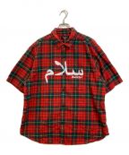 UNDERCOVER×SUPREMEアンダーカバー×シュプリーム）の古着「23SS Flannel Shirt Arabic Logo」｜レッド