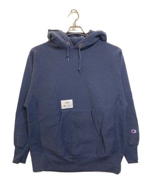 Champion（チャンピオン）Champion (チャンピオン) WTAPS (ダブルタップス) REVERSE WEAVE Hooded Sweatshirt ネイビー サイズ:Sの古着・服飾アイテム