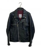 UNDERCOVERISMアンダーカバーイズム）の古着「BIKER LEATHER JACKET ダブルライダースジャケット」｜ブラック