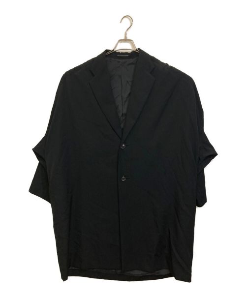 B Yohji Yamamoto（ビーヨウジヤマモト）B Yohji Yamamoto (ビーヨウジヤマモト) バックプリーツロングウールコート ブラック サイズ:1の古着・服飾アイテム