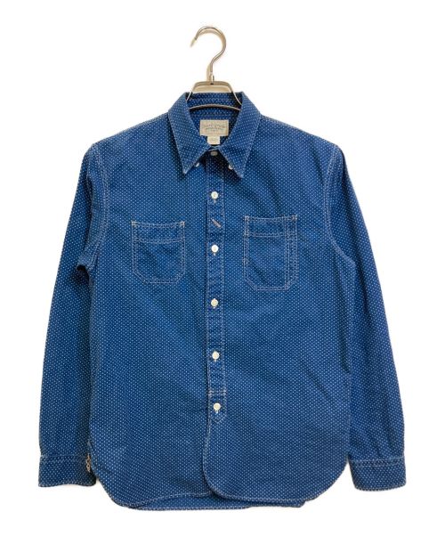 RRL（ダブルアールエル）RRL (ダブルアールエル) ヒッコリーシャツ ブルー サイズ:Sの古着・服飾アイテム