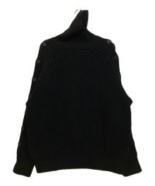 JOHN LAWRENCE SULLIVAN（ジョン ローレンス サリバン）の古着「BUTTON SLEEVE KNITSWEATER」｜ブラック