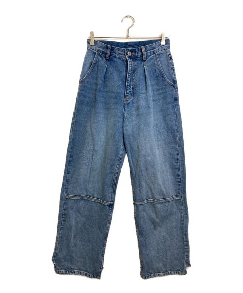 YENN（イエン）YENN (イエン) TUCK WIDE DENIM PANTS インディゴ サイズ:40の古着・服飾アイテム