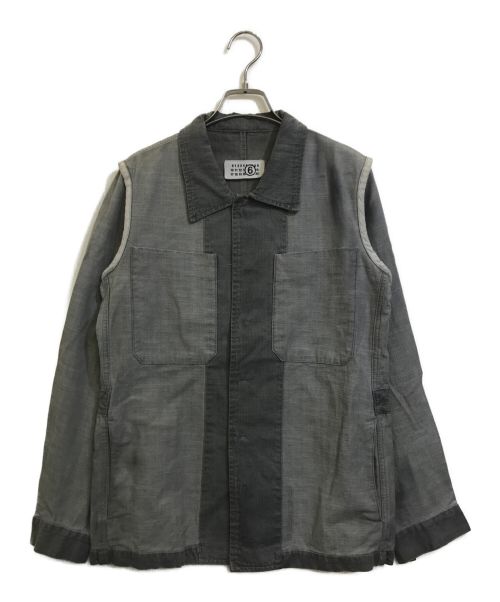 MM6 Maison Margiela（エムエムシックス メゾンマルジェラ）MM6 Maison Margiela (エムエムシックス メゾンマルジェラ) ここのえ期インサイドアウトデニムジャケット グレー サイズ:40の古着・服飾アイテム