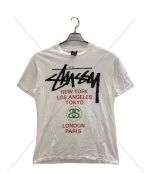 stussyステューシー）の古着「ワールドツアープリントTシャツ」｜ホワイト