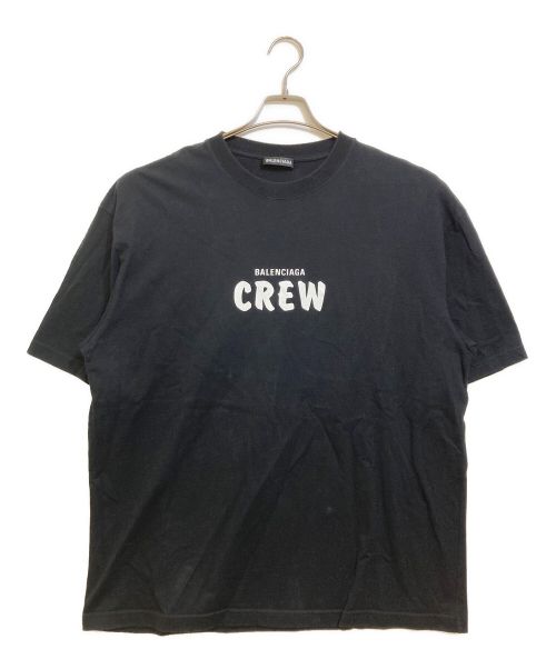 BALENCIAGA（バレンシアガ）BALENCIAGA (バレンシアガ) CREW LOGO T-SHIRT ブラック サイズ:XLの古着・服飾アイテム