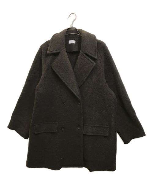 UNDECORATED（アンデコレイテッド）UNDECORATED (アンデコレイテッド) Wool Freece Melton P-Coat ウールフリースメルトン Pコート ブラウン サイズ:3の古着・服飾アイテム