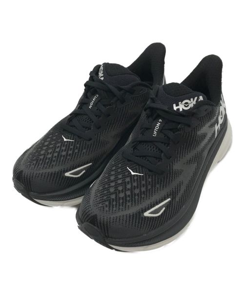 HOKAONEONE（ホカオネオネ）HOKAONEONE (ホカオネオネ) W CLIFTON 9 WIDE ローカットスニーカー ブラック サイズ:24.5㎝の古着・服飾アイテム