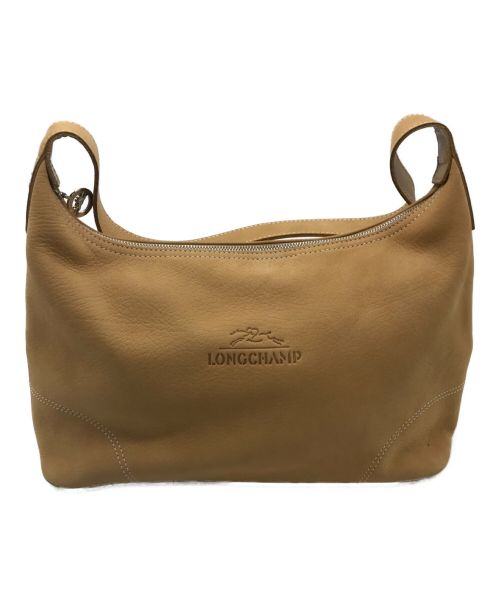 LONGCHAMP（ロンシャン）LONGCHAMP (ロンシャン) レザーワンショルダーバッグ ベージュの古着・服飾アイテム