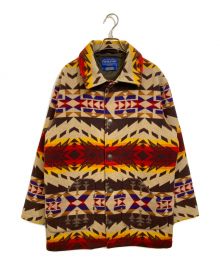 PENDLETON（ペンドルトン）の古着「チマヨ柄ウールコート」｜レッド×ブラウン