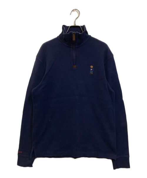 POLO RALPH LAUREN（ポロ・ラルフローレン）POLO RALPH LAUREN (ポロ・ラルフローレン) ハーフジップスウェット ネイビー サイズ:Sの古着・服飾アイテム