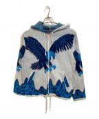 SUPREMEシュプリーム）の古着「Eagle Hooded Zip Up Sweater」｜ホワイト×ブルー