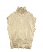 CLANEクラネ）の古着「ZIP COLLAR KNIT VEST」｜アイボリー