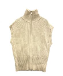 CLANE（クラネ）の古着「ZIP COLLAR KNIT VEST」｜アイボリー