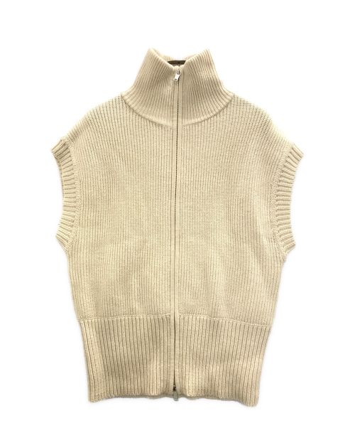 CLANE（クラネ）CLANE (クラネ) ZIP COLLAR KNIT VEST アイボリー サイズ:2の古着・服飾アイテム