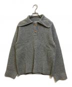 STEVEN ALANスティーブンアラン）の古着「WOOL 2BUTTON KNIT PULLOVER」｜グレー