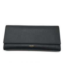 CELINE（セリーヌ）の古着「Large Flap Wallet」｜ブラック