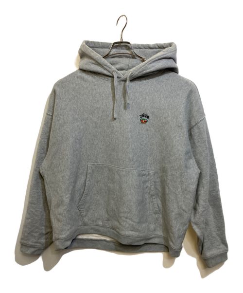 stussy（ステューシー）stussy (ステューシー) クラウン刺繍プルオーバーパーカー グレー サイズ:Lの古着・服飾アイテム