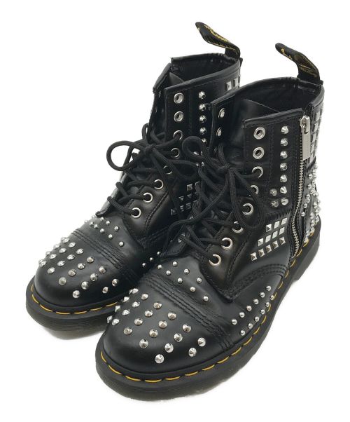 Dr.Martens（ドクターマーチン）Dr.Martens (ドクターマーチン) レースアップスタッズブーツ ブラック サイズ:25cmの古着・服飾アイテム