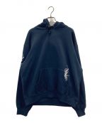 SUPREMEシュプリーム）の古着「TAG LOGO HOODED SWEATSHIRT」｜ネイビー