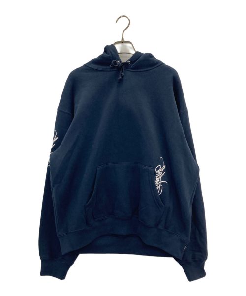 SUPREME（シュプリーム）Supreme (シュプリーム) TAG LOGO HOODED SWEATSHIRT ネイビー サイズ:Mの古着・服飾アイテム