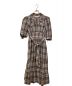 HER LIP TO（ハーリップトゥ）の古着「Bergamo Plaid Tiered Long Dress」｜ブラウン